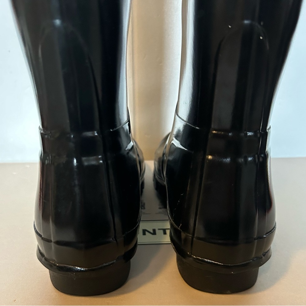Hunter Tall Black Glossy Boots - Picture 12 of 16